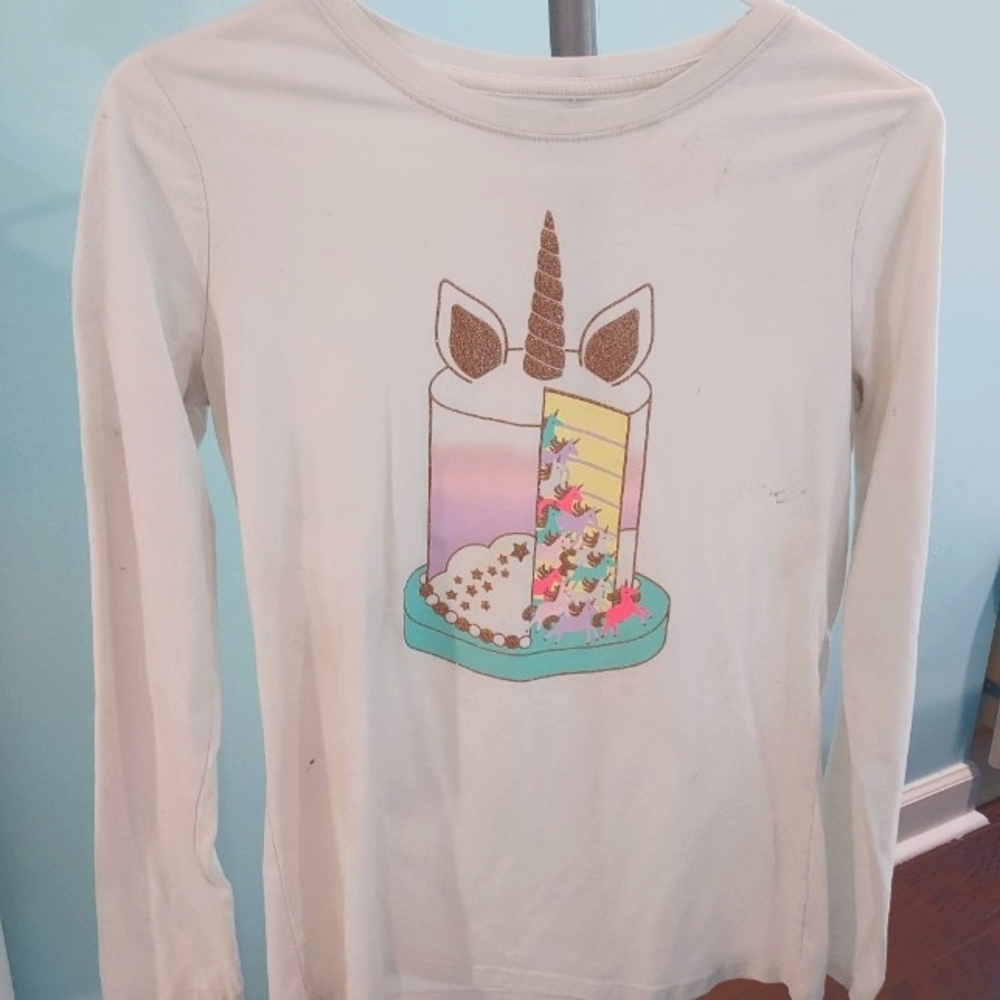 Unicorn cake girls long sleeve